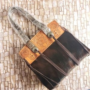 Trinity Ranch Cowhide Leather Tote